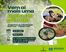 Meio Ambiente fará novo plantio de mudas neste sábado, 26