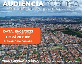 Câmara de Botucatu sediará audiência pública para elaboração da LDO 2024