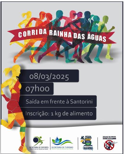 HOMENAGEM À ELAS: VEM AÍ A 1ª CORRIDA “RAINHA DAS ÁGUAS”