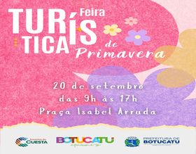 Turismo abre inscrições para Feira de Primavera do dia 20 de setembro