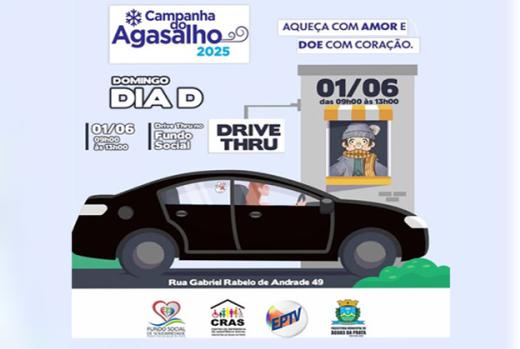 FUNDO SOCIAL PROMOVE “DIA D DA DOAÇÃO” COM DRIVE THRU PARA ACELERAR A ARRECADAÇÃO DE AGASALHOS