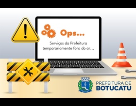 ATEN. O:serviços on-line da Prefeitura estarão fora do ar neste final de semana