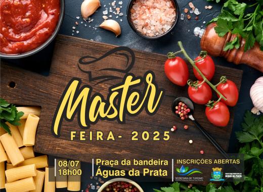 INSCRIÇÕES ABERTAS PARA A MASTER FEIRA 2025 DE ÁGUA DA PRATA