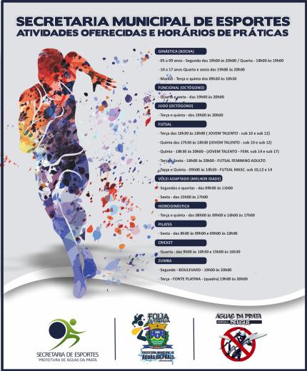 PREFEITURA DIVULGA MODALIDADES PRATICADAS NA PRAÇA DE ESPORTES