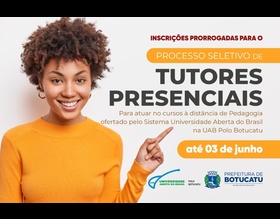 Prorrogadas as inscrições para Tutor Presencial para o Polo da UAB 