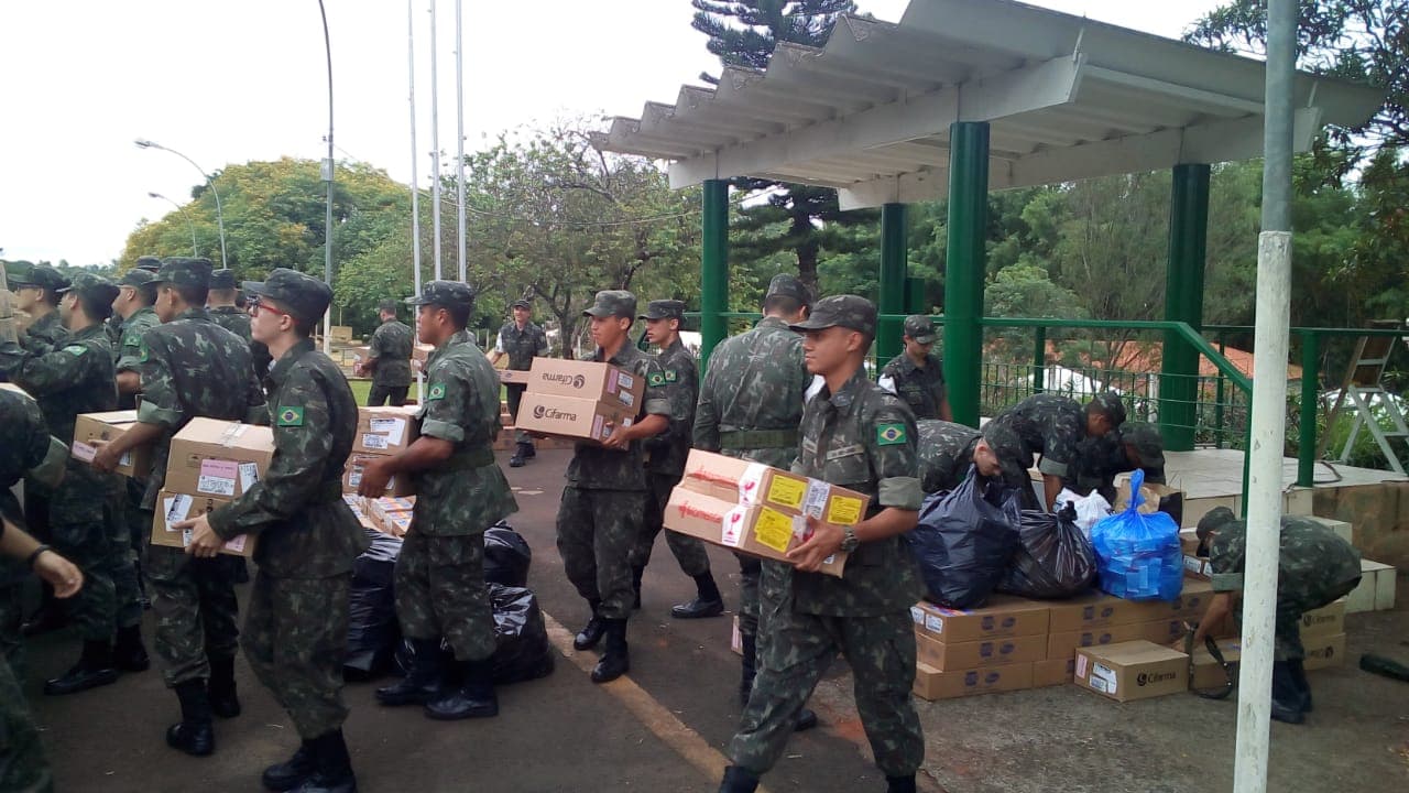 Tiro de Guerra e Ação da Cidadania arrecadam grande quantidade de medicamentos durante campanha