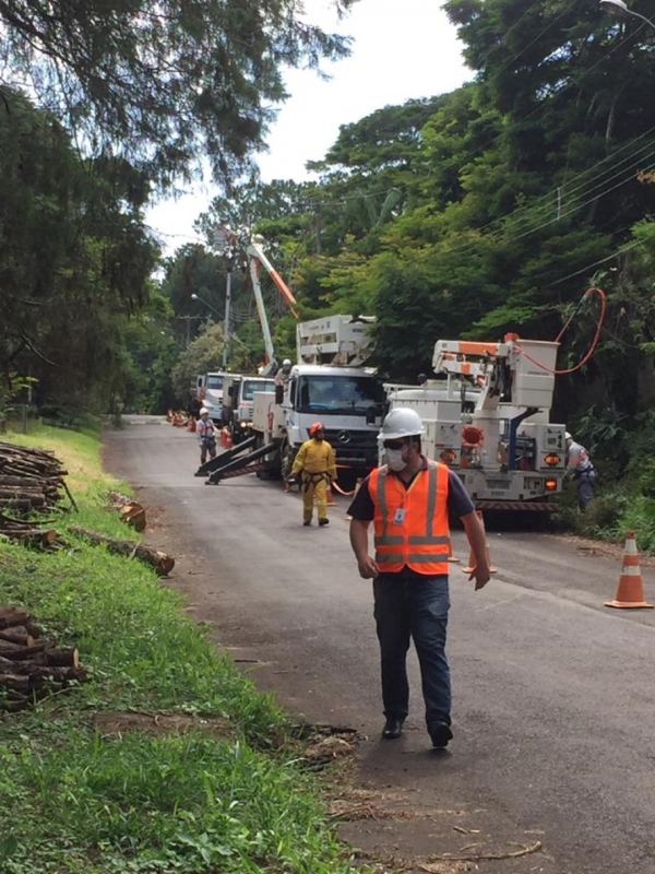 Prefeitura e CPFL realizam poda preventiva no bairro Vista Alegre