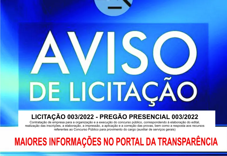 AVISO DE LICITAÇÃO - CANCELADA