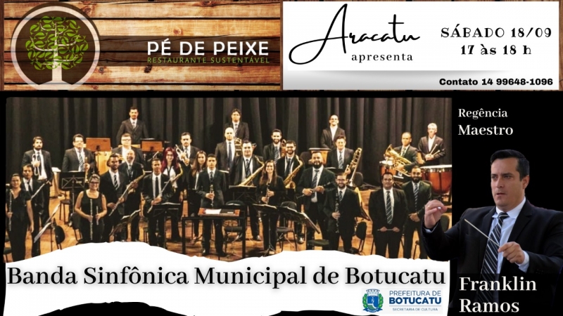 Banda Sinfônica Municipal de Botucatu se apresentará no próximo sábado
