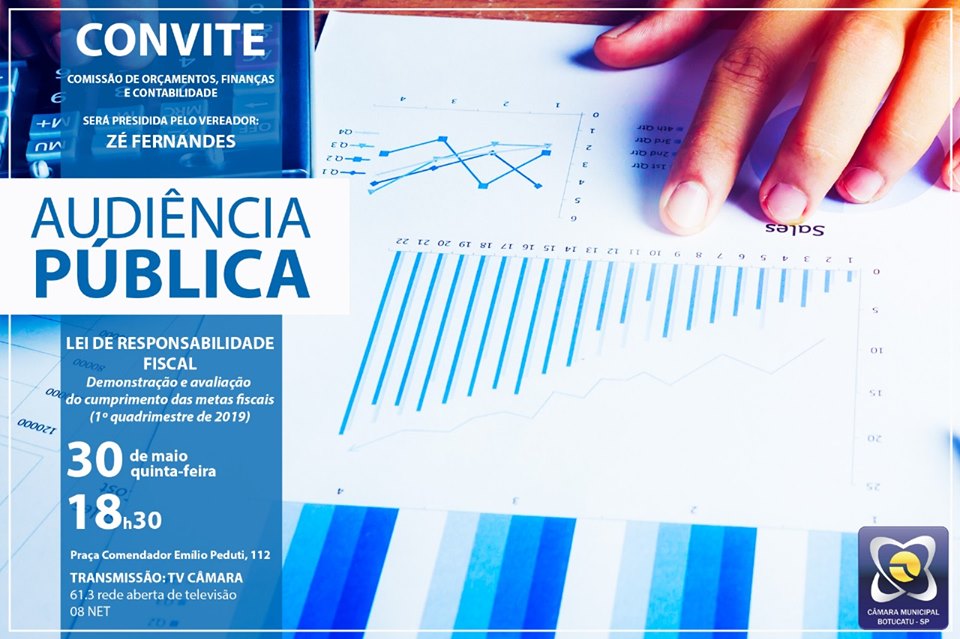 Câmara sedia audiência de prestação de contas
