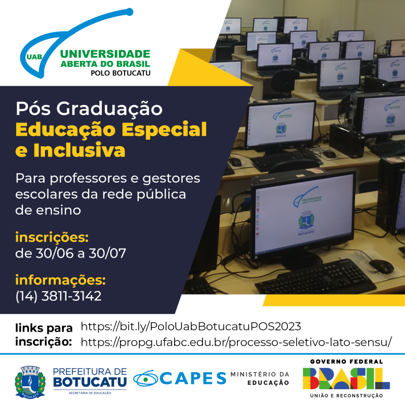 Inscrições para pós-graduação em Educação Especial ( EAD) seguem até 30 de julho