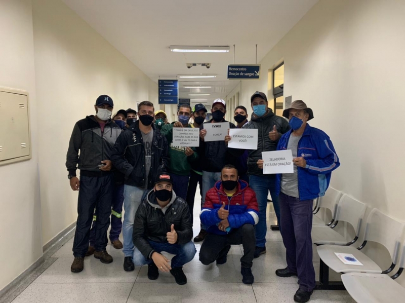 Servidores da Zeladoria realizam doação de sangue em prol de funcionário acidentado