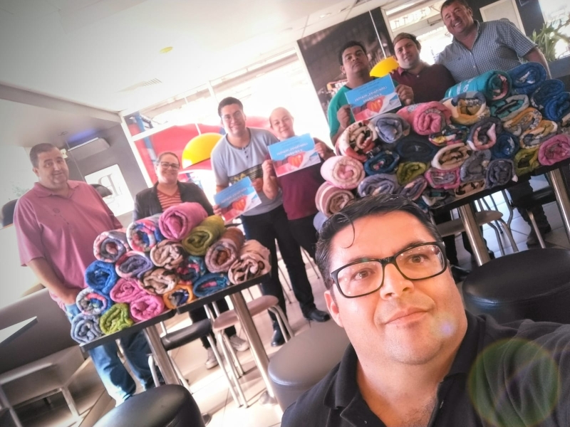Fundo Social de Solidariedade recebe doação de cobertores