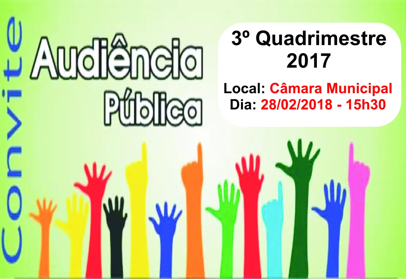 Audiência Pública do 3º Quadrimestre de 2017