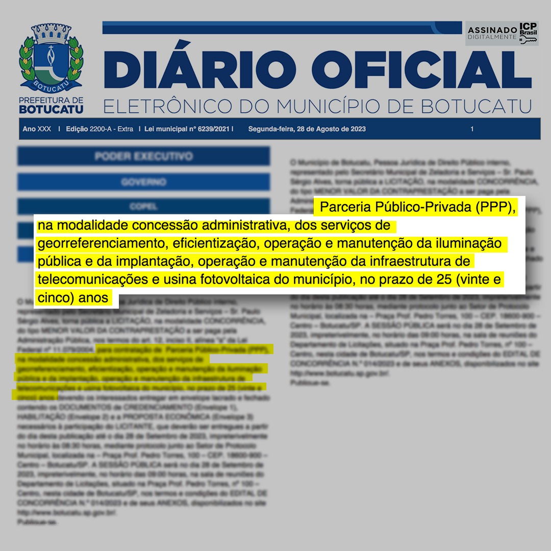Botucatu publica licitação para a PPP de Cidade Inteligente